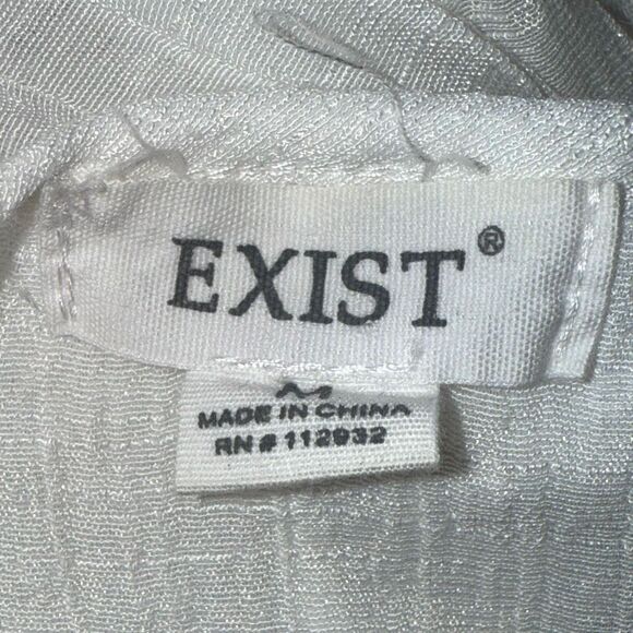 Exist White Crinkle Gauze Maxi Dress | Romantic Boho Layered Asymmetrical Beach - Picture 14 of 16